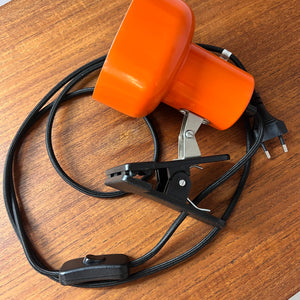 Klemmlampe orange 70er