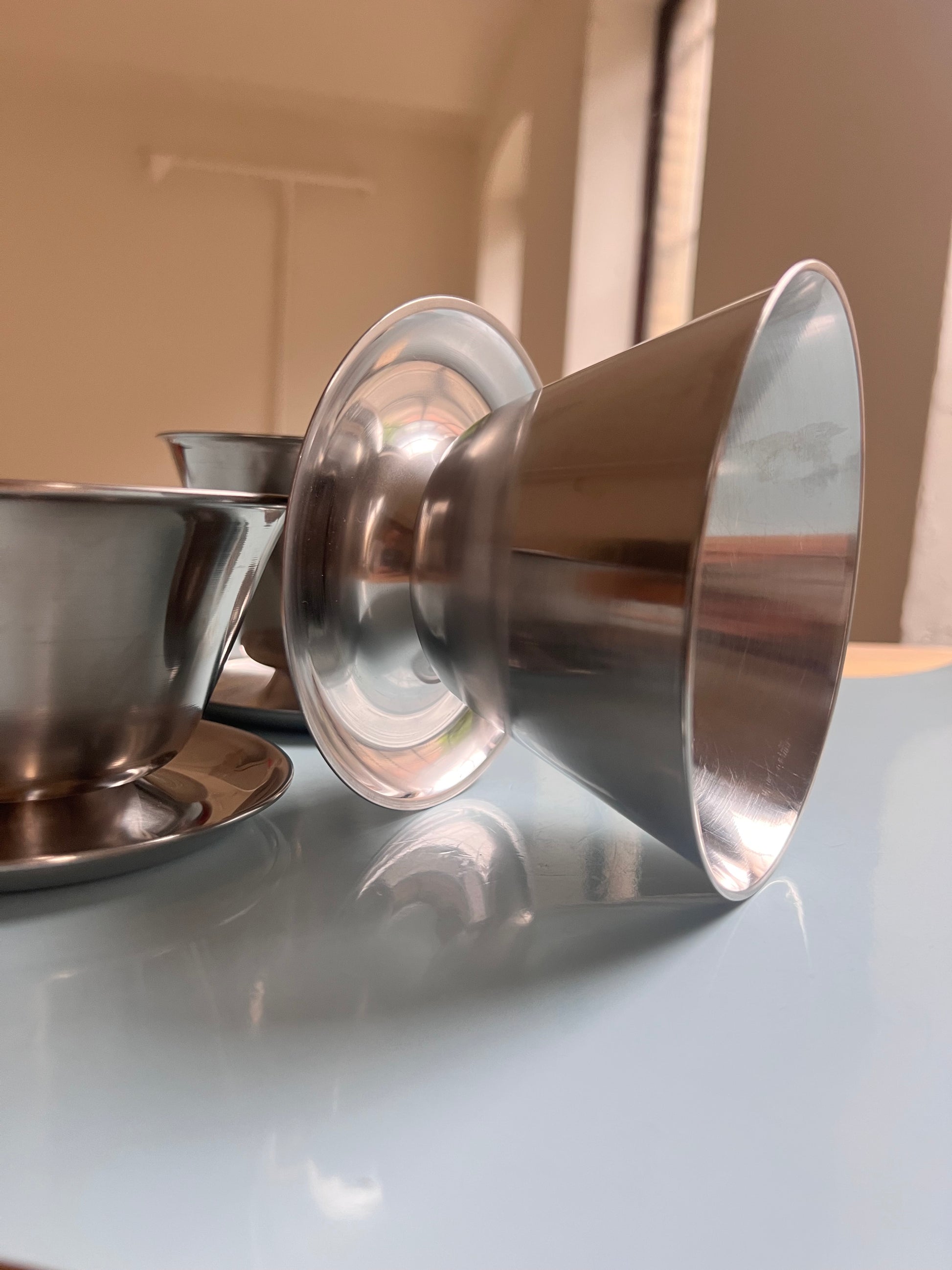 Set: 3x Eisbecher Stainless Steel aus Dänemark