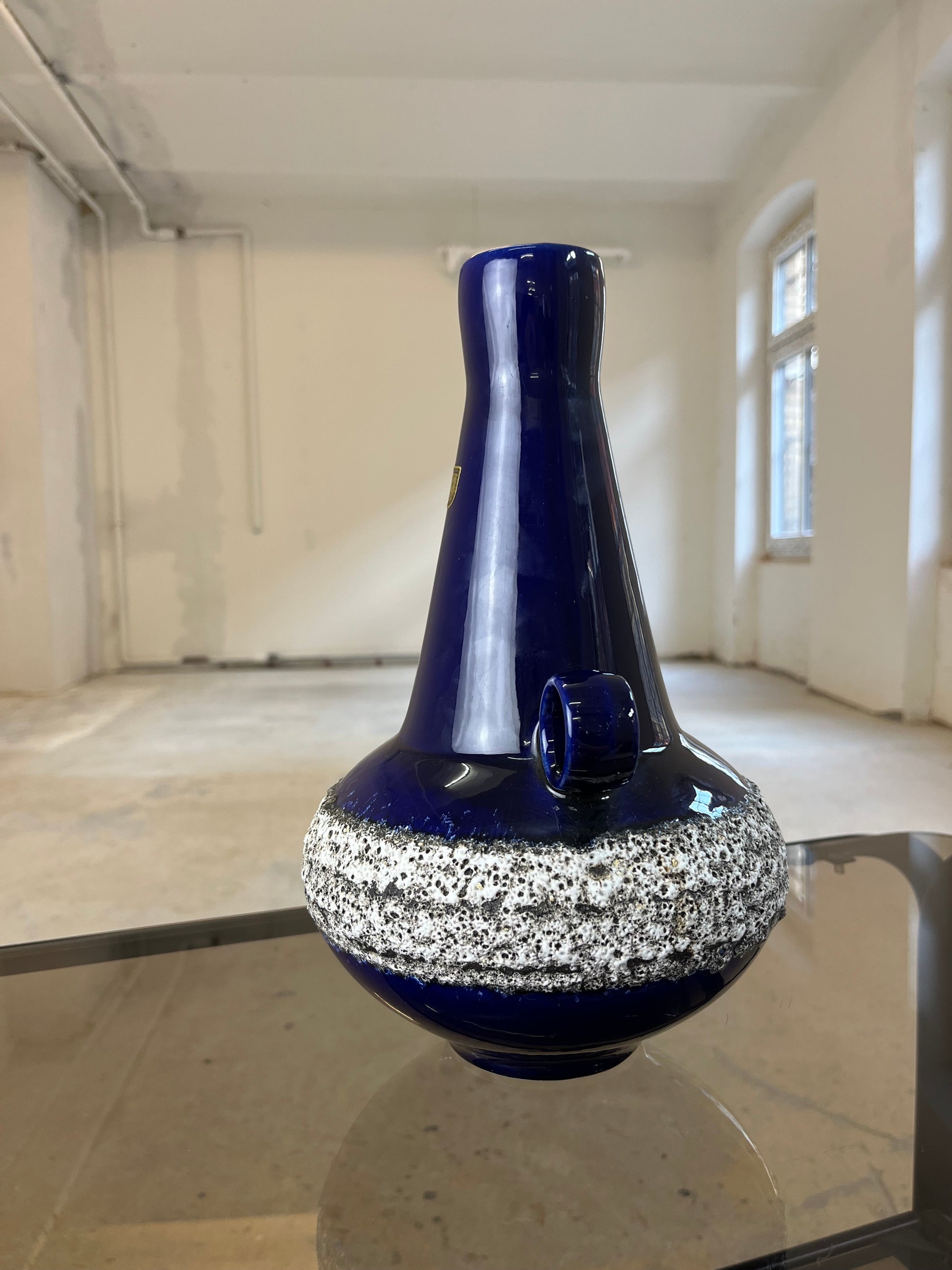 Vase 408-30 Fat Lava Königsblau von Fohr Keramik