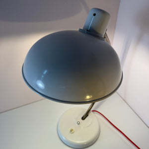 Schreibtischlampe weiß Metall von Helion - VEB Leuchtenbau Arnstadt