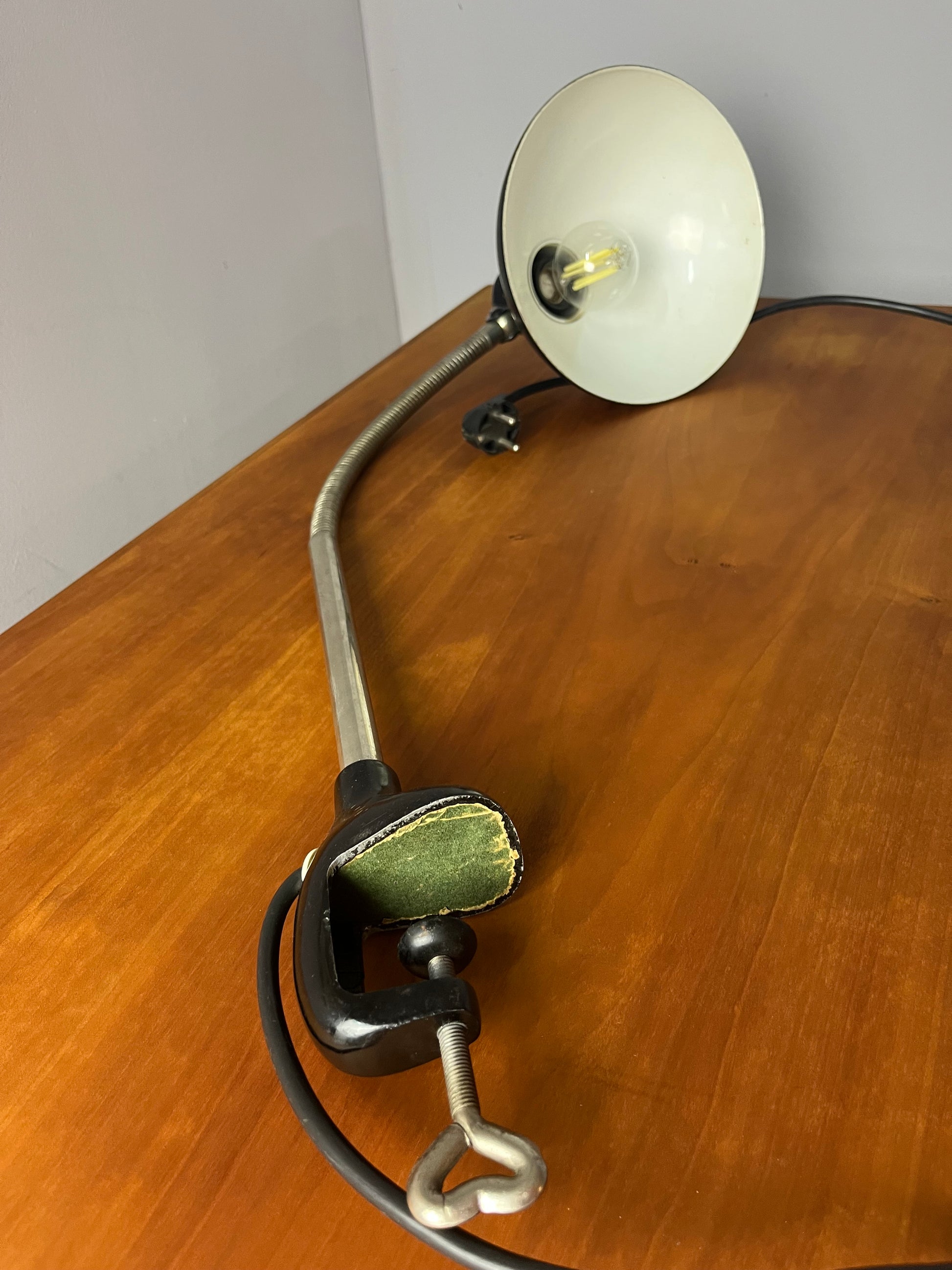 Klemmlampe schwarz von Christian Dell für Kaiser Idell