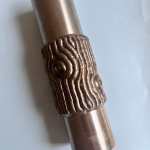 Brutalistische Vase silber Edelstahl 70er