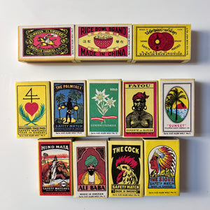 Set: Vintage Streichhölzer Sirius Etiketten aus aller Welt