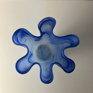 Vase Fazoletto blau Glas von Aida