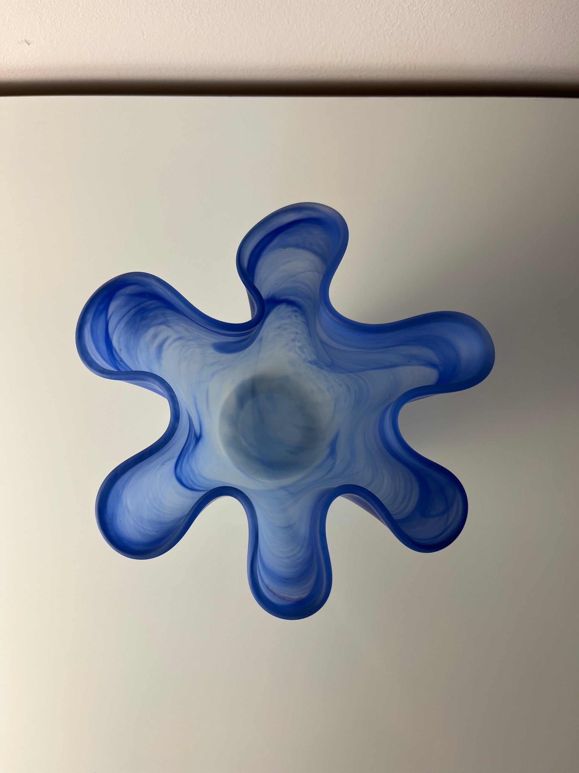 Vase Fazoletto blau Glas von Aida