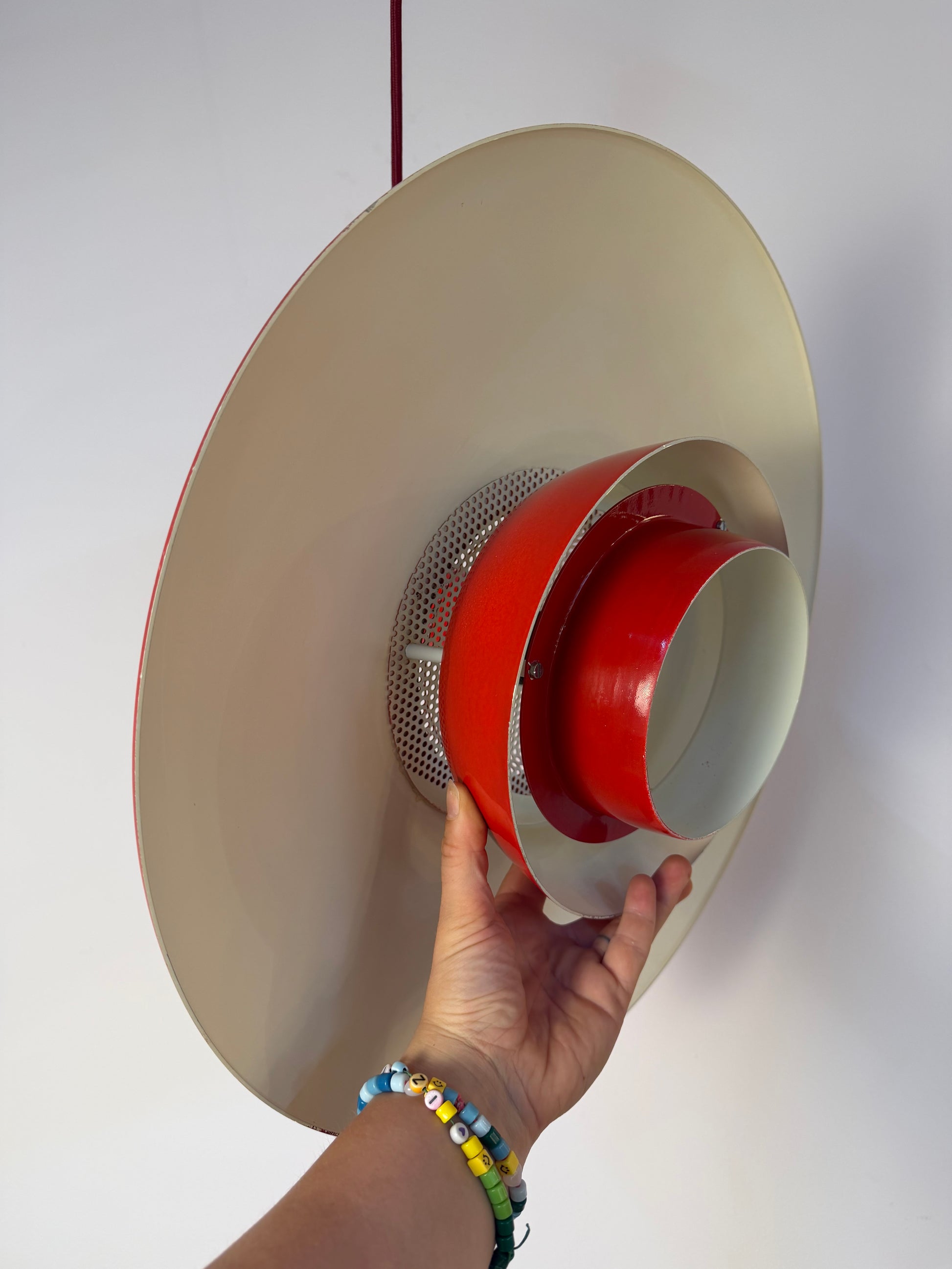 Lamellenlampe rot aus Dänemark