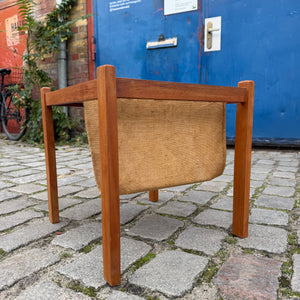 Beistelltisch Teak mit Zeitungsablage & Fliesen aus Dänemark