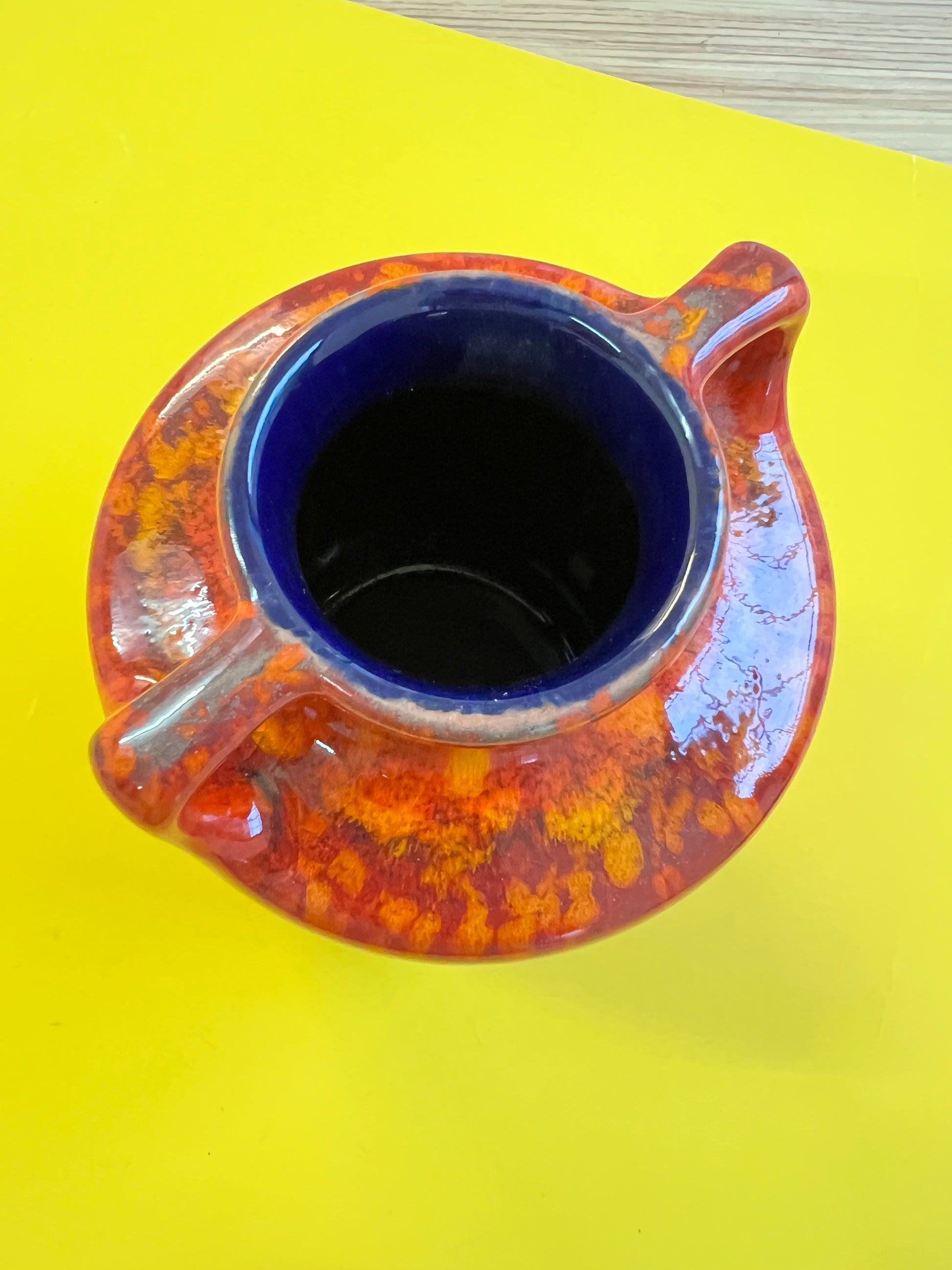 Vase Flammen orange rot von Scheurich West Germany