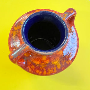 Vase Flammen orange rot von Scheurich West Germany