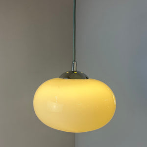 Hängelampe weiß Glas Chrom