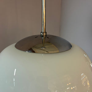 Hängelampe Opalglas Chrom