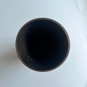 Brutalistische Vase gold Messing 70er