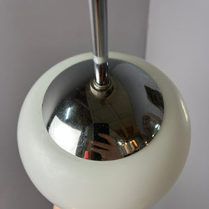 Hängelampe Opalglas Chrom aus Dänemark