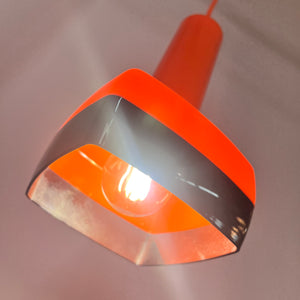 Hängelampe orange von Bent Karlby für Schrøder-Kemi