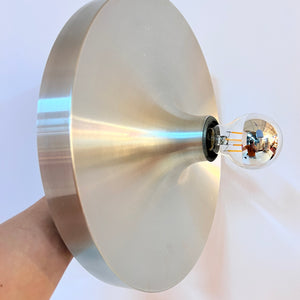 Wandlampe Diskus Aluminium gebürstet