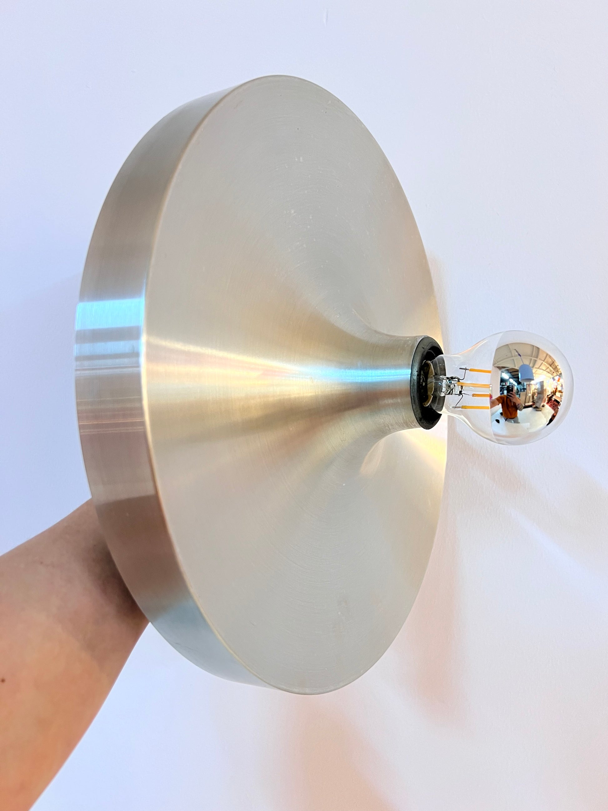 Wandlampe Diskus Aluminium gebürstet