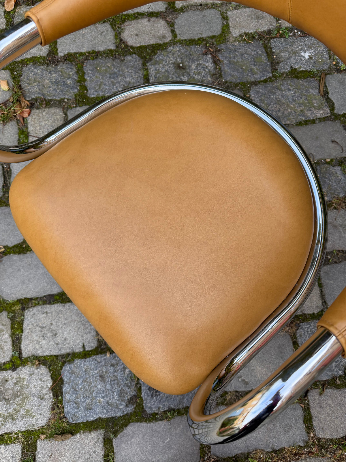 Drehstuhl Chrom Leder von Olymp