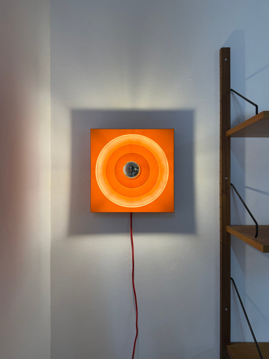 Wandlampe Modell 04497 orange von Klaus Hempel für Kaiser Leuchten