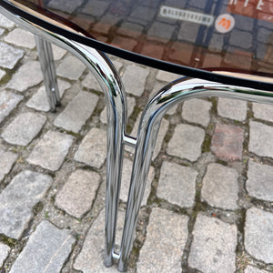 Runder Esstisch Rauchglas Chrom Ø 99,5 cm