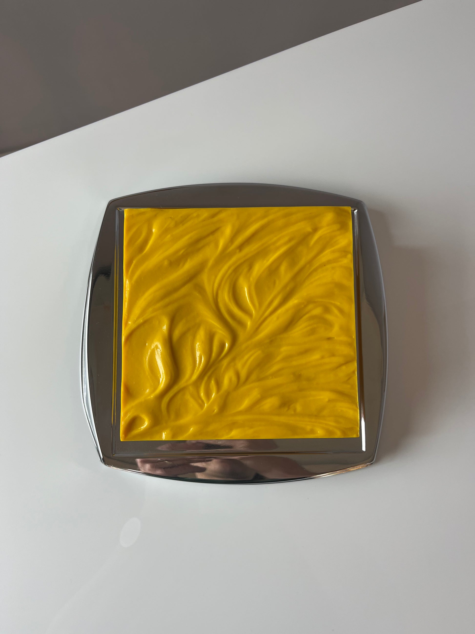 Wandlampe gelb Chrom von Uwe Mersch