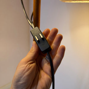 Stehlampe Maiglöckchen von Domus Teak und Rohseide