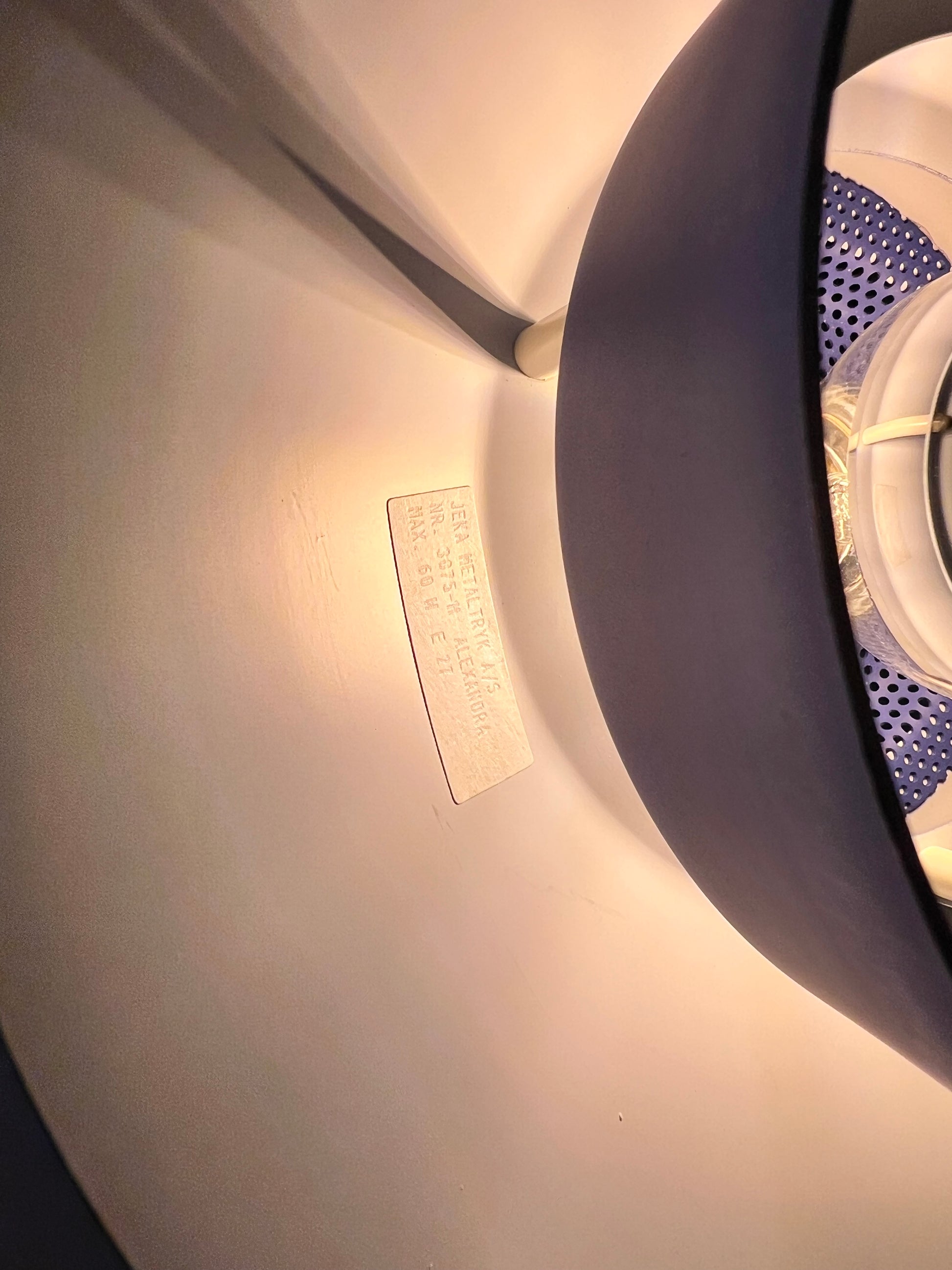 Lamellenlampe Donau blau von JEKA