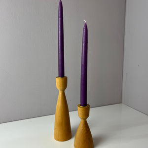 Set: 2x Kerzenständer Eiche