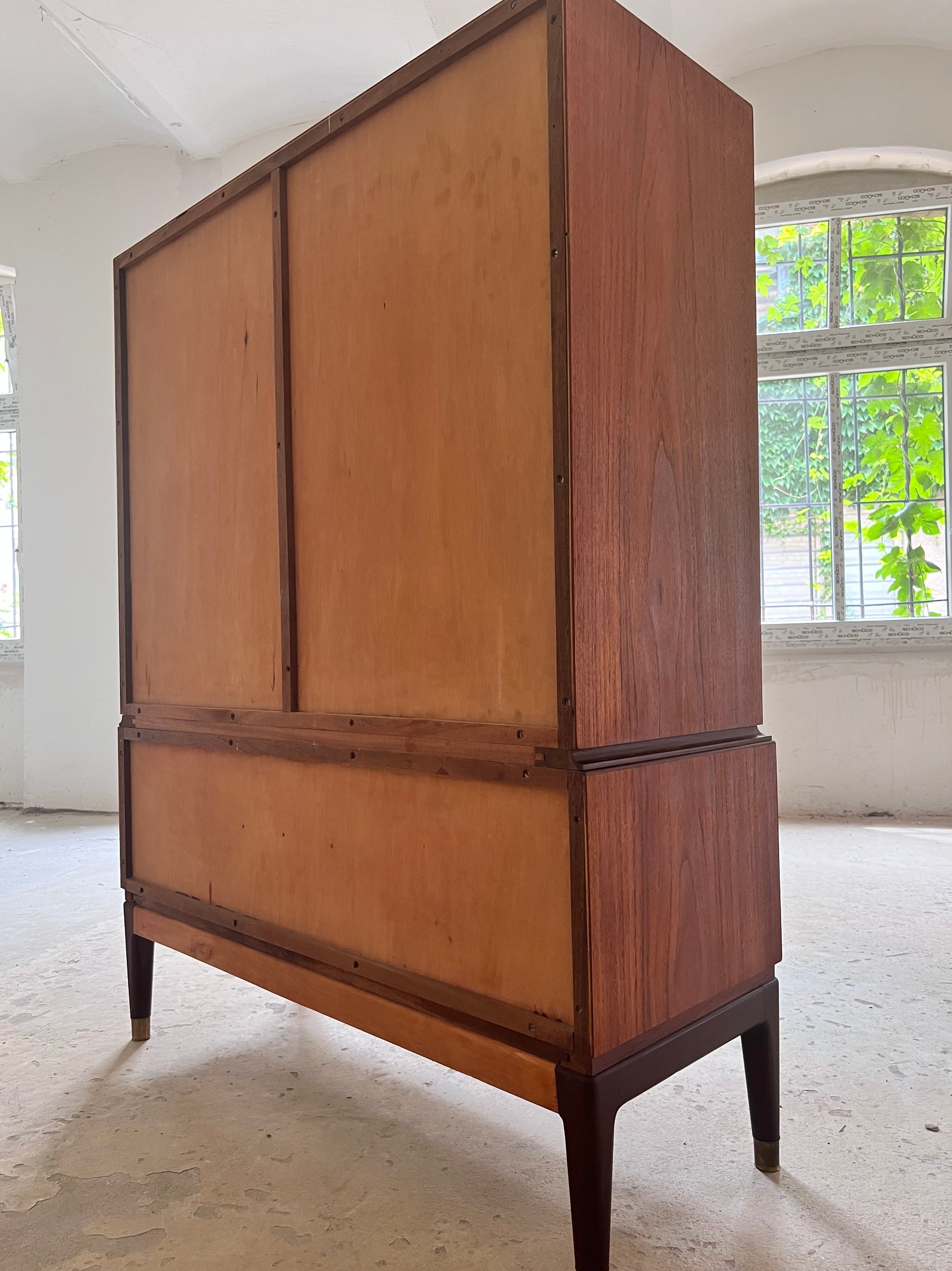 Büroschrank Teak mit Schloss aus Dänemark
