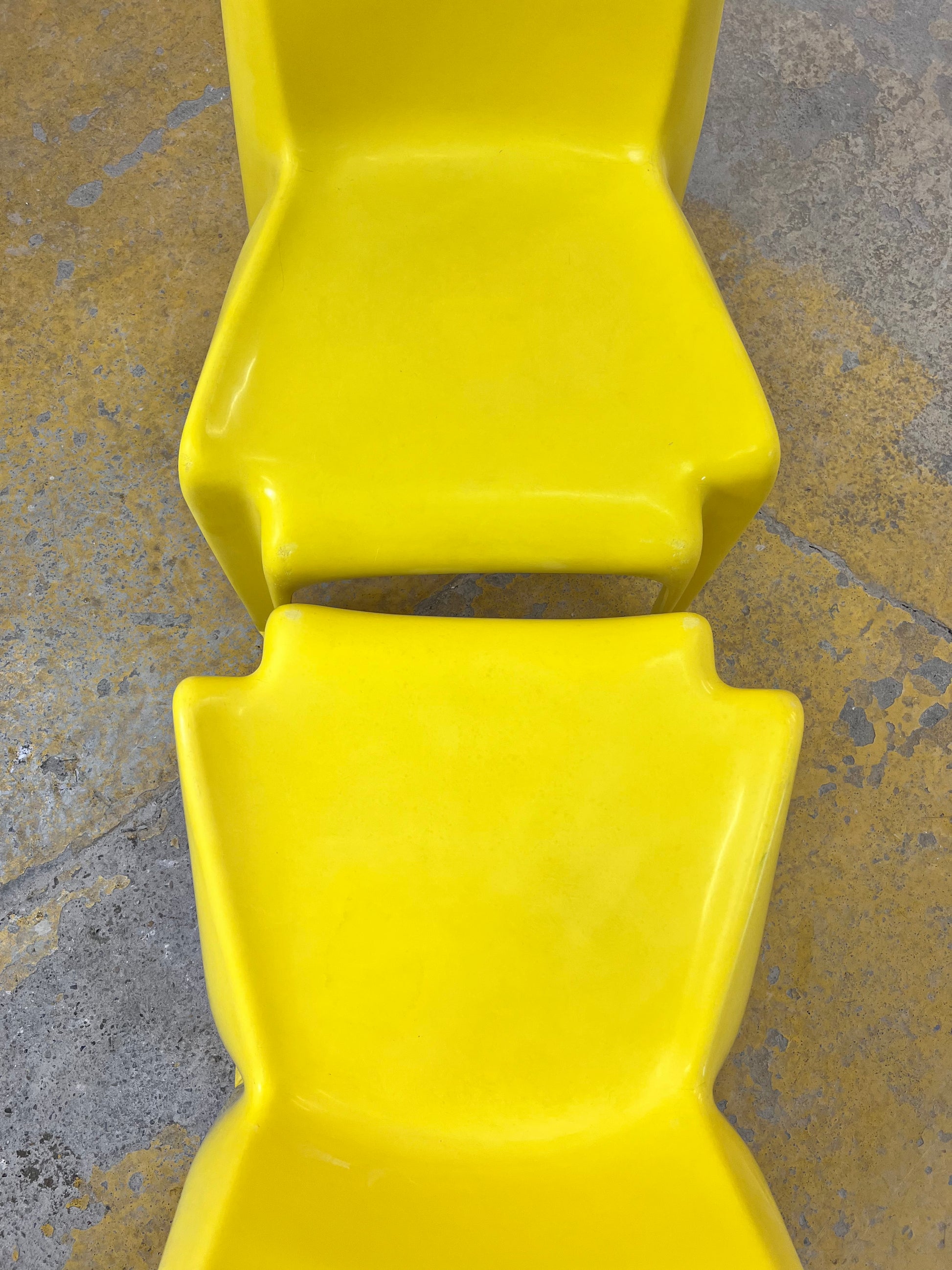 Esszimmerstuhl Modell BA 1171 gelb von Helmut Bätzner für Bofinger