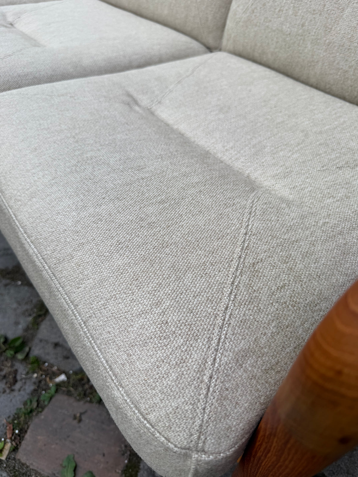 3-Sitzer Sofa Teak Wolle von Holstebro Møbelfabrik