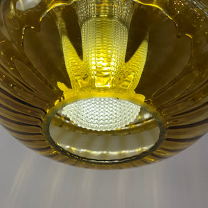 Hängelampe Glas Teak von Orrefors