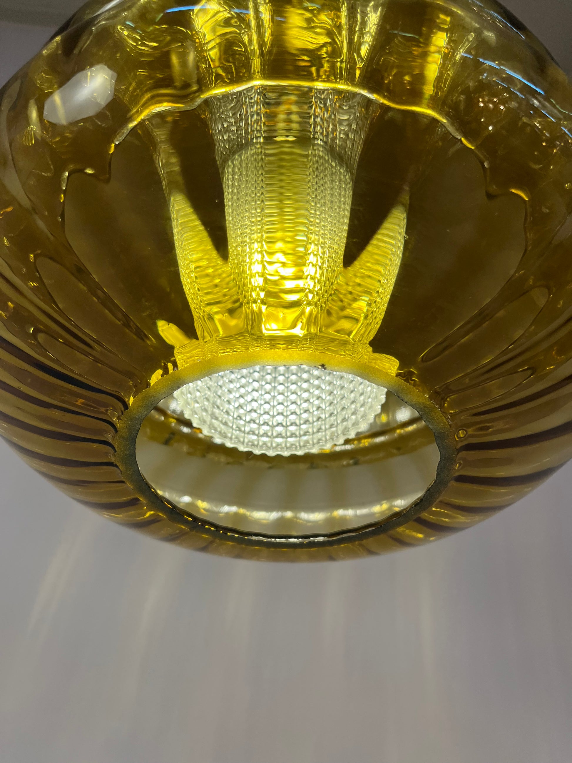 Hängelampe Glas Teak von Orrefors