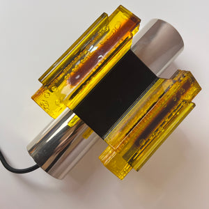 Wandlampe gelb schwarz von Claus Bolby für Cebo