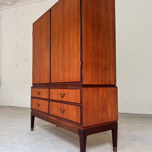 Büroschrank Teak mit Schloss aus Dänemark
