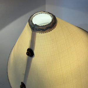 Stehlampe mit Marmorfuß & original Schirm von Rupert Nikoll