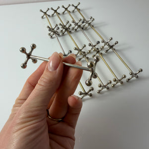 Set: 13x Besteckablage versilbert