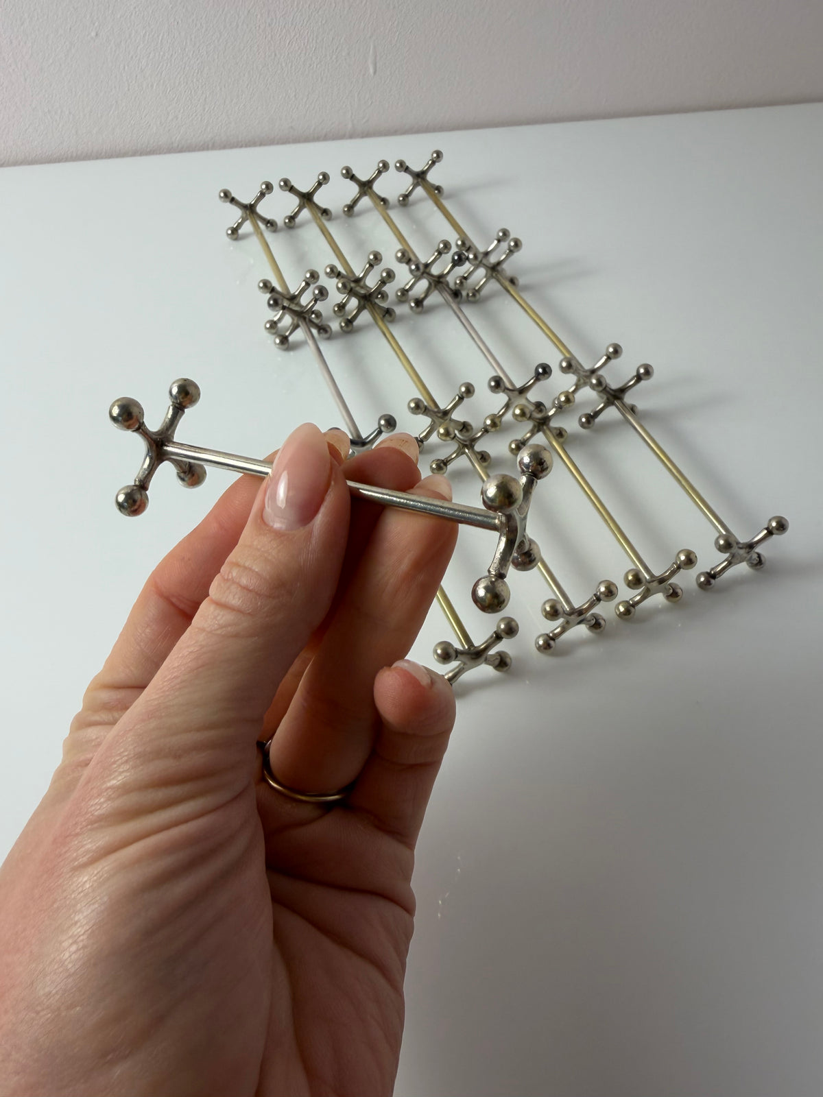 Set: 13x Besteckablage versilbert