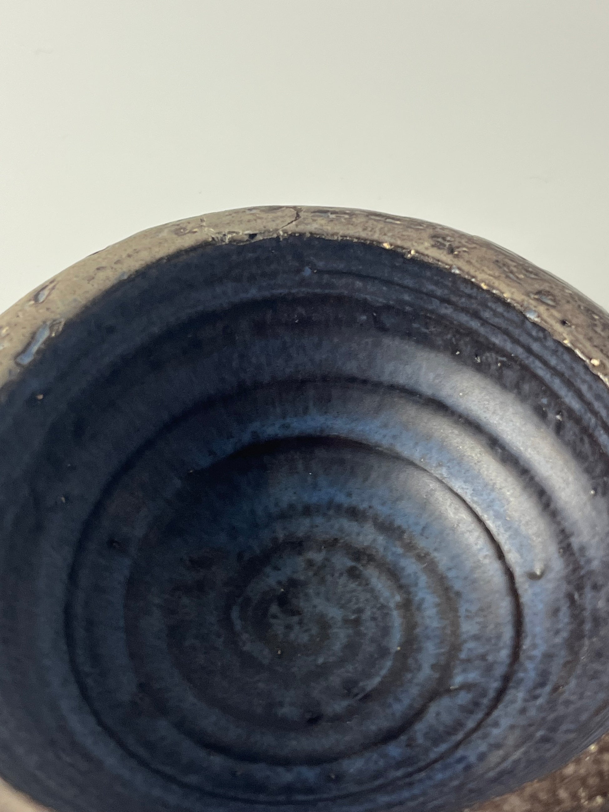 Schale blau grau Keramik aus Dänemark