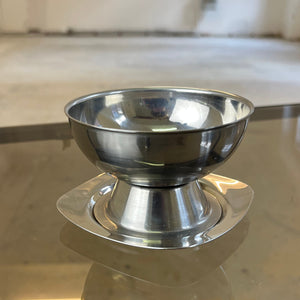 Set: 2x Eisschale mit Untersetzer Cromargan von WMF