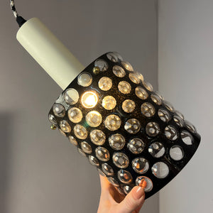 Hängelampe schwarz Bubbleglas aus Schweden
