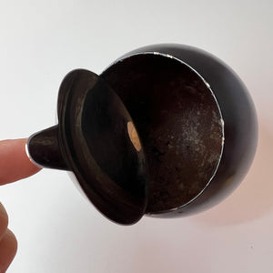 Kugelaschenbecher schwarz Chrom von Quist