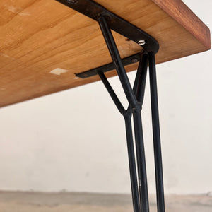 Esstisch Schreibtisch Teak mit original Hairpinlegs
