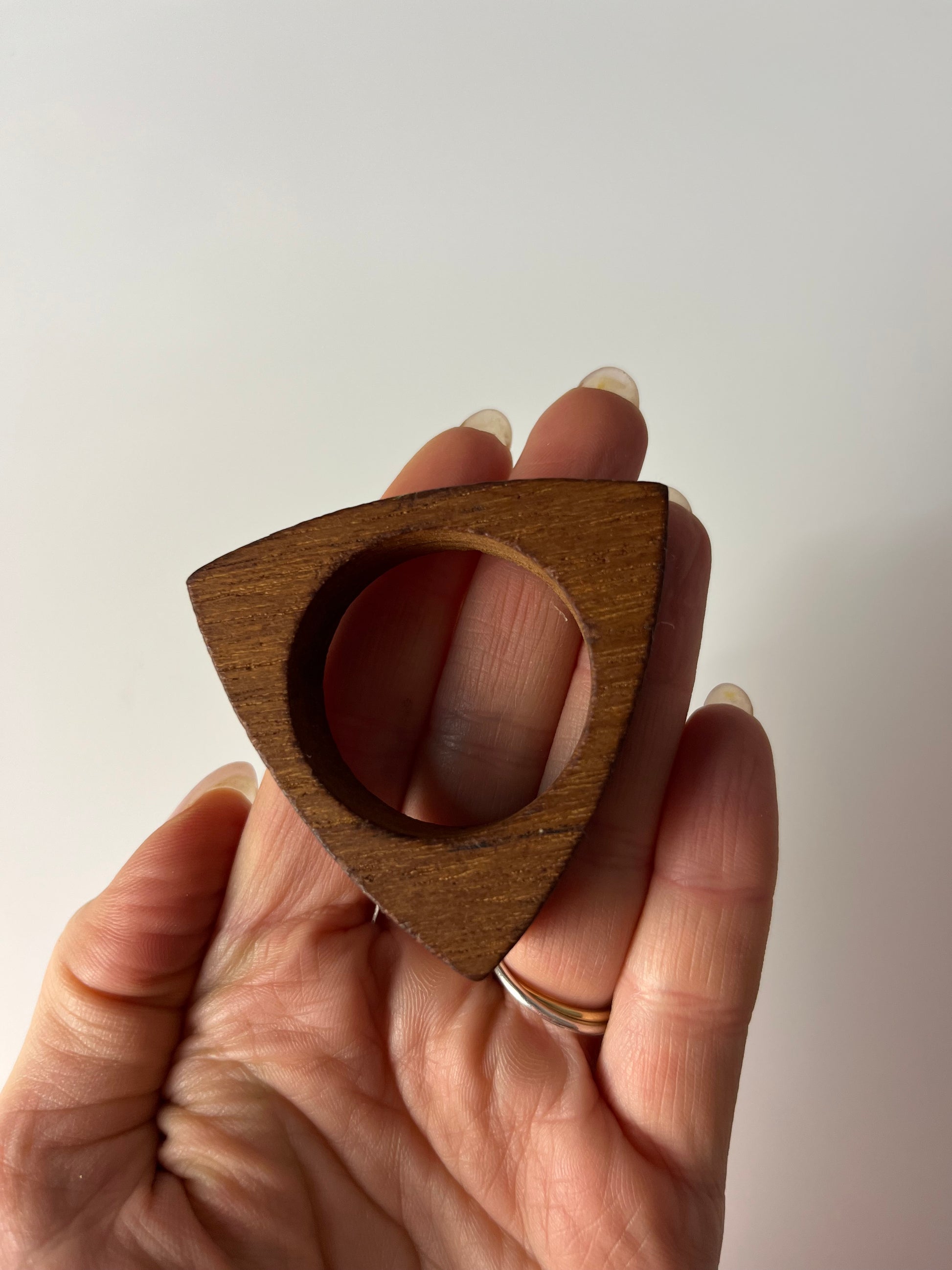 Set: 5x Serviettenring Teak aus Dänemark