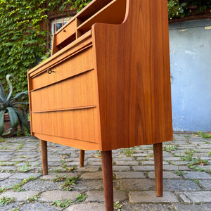 Sekretär Teak mit Spiegel & Schloss aus Dänemark