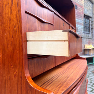 Halbrunder Sekretär Teak aus Dänemark