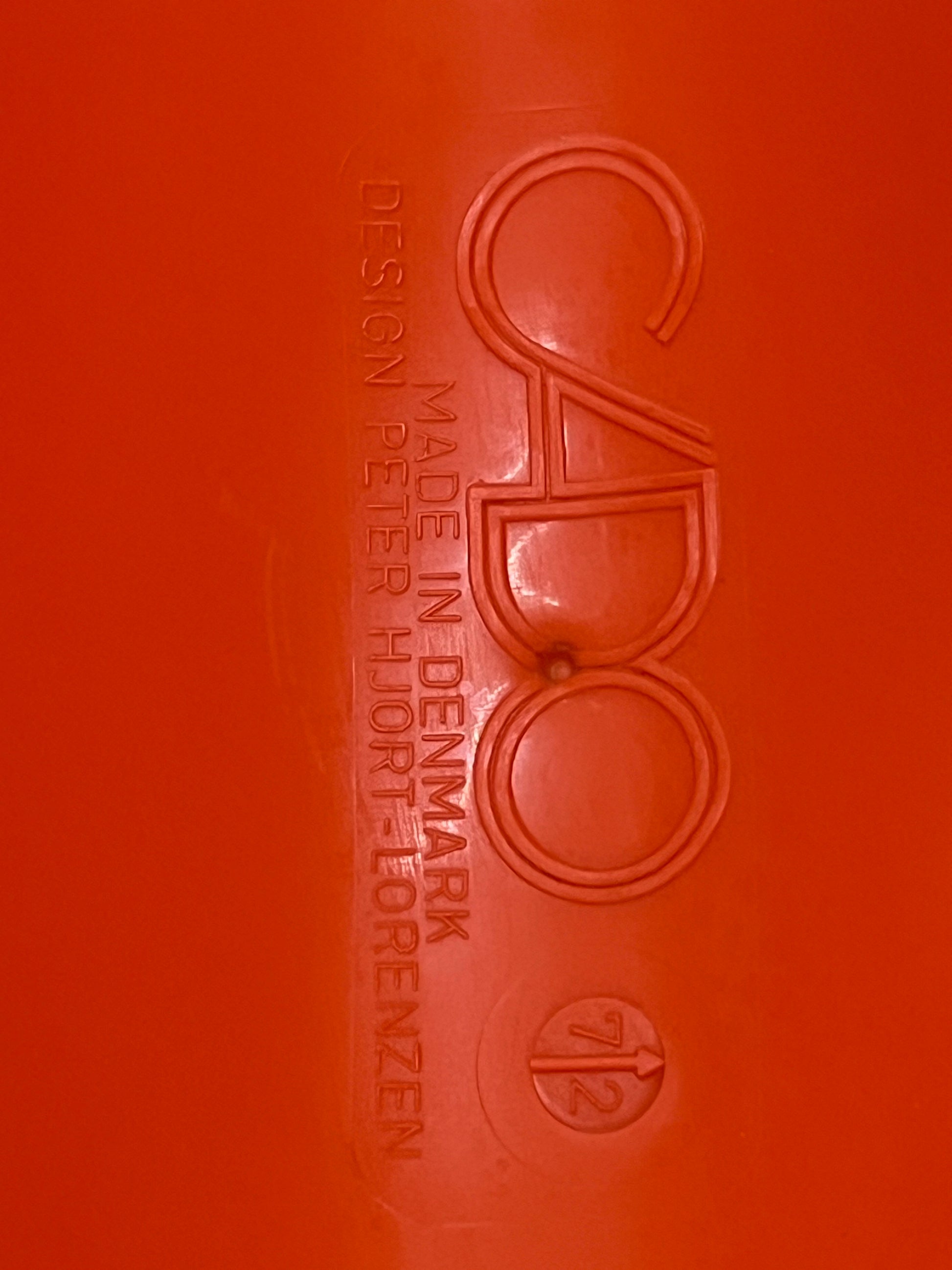 Multifunktionaler Kinderstuhl orange von Johannes Foersom & Peter Hiort Lorenzen für Cado