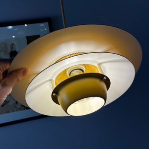 Lamellenlampe gelb aus Dänemark