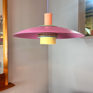 Lamellenlampe pink neu lackiert aus Dänemark