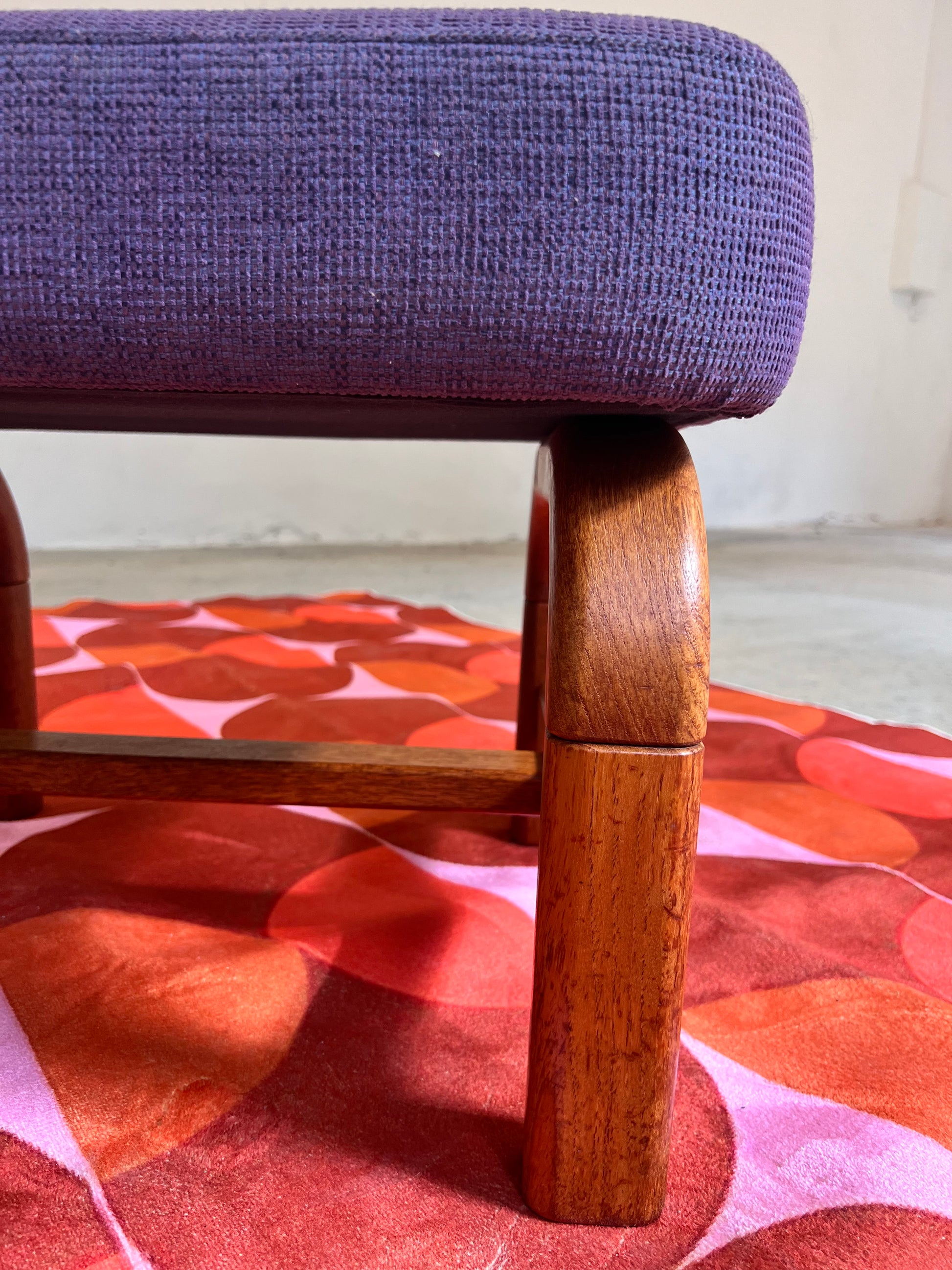 Hocker lila Teak von Preben Schou