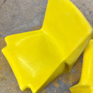 Esszimmerstuhl Modell BA 1171 gelb von Helmut Bätzner für Bofinger